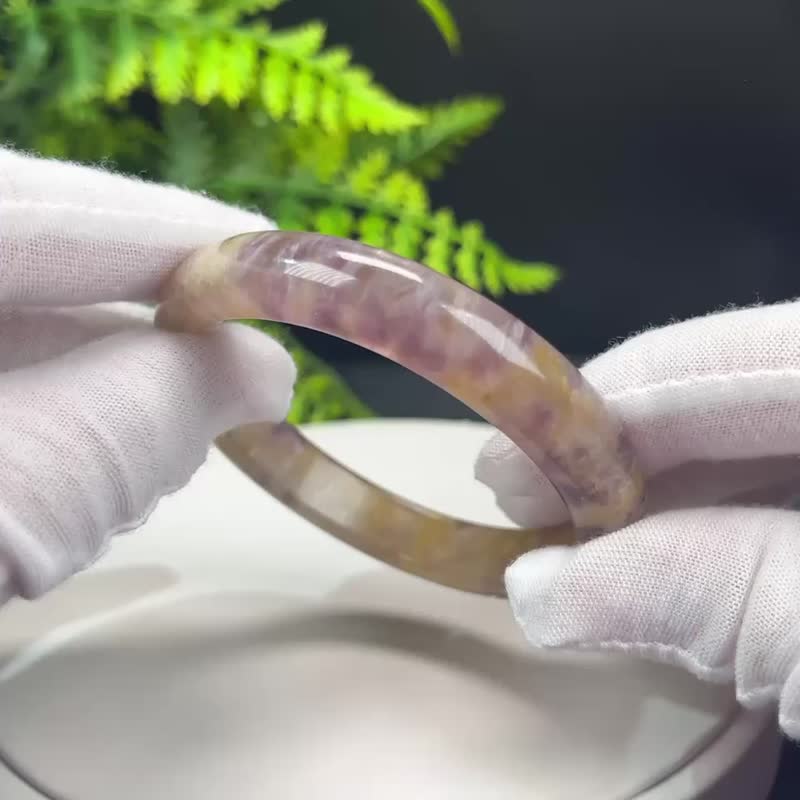 精品 羽毛極光23水晶手鐲 57+MM 冰透閃片星光 連接靈性 能量凈化 - 手鍊/手環 - 水晶 