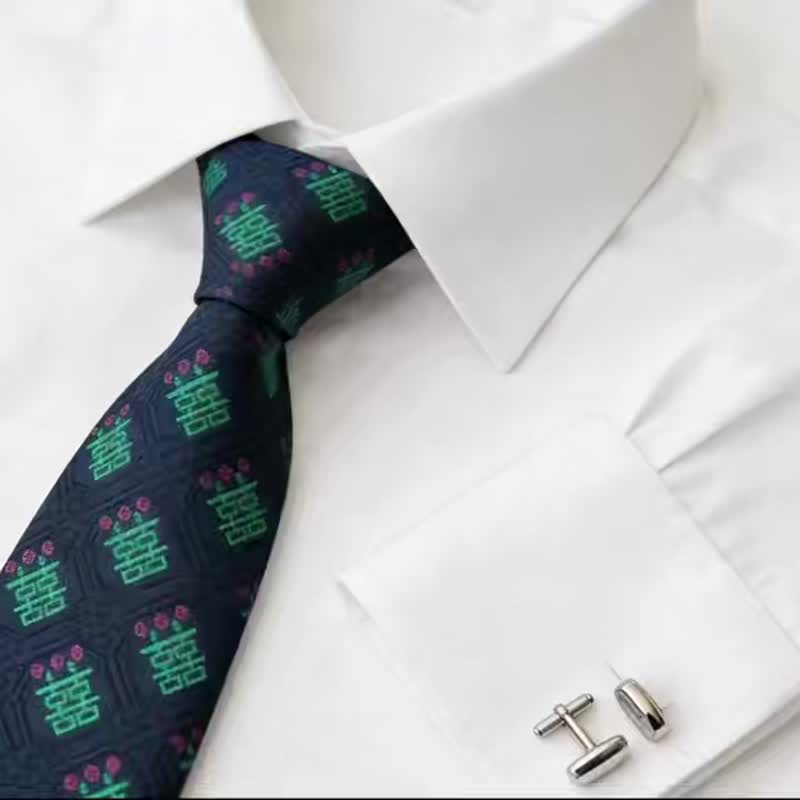 แฮปปี้เย็บปักถักร้อยเน็คไท Archy รุ่นแคบเน็คไทอังกฤษสไตล์กล่องของขวัญ - เนคไท/ที่หนีบเนคไท - ผ้าฝ้าย/ผ้าลินิน หลากหลายสี