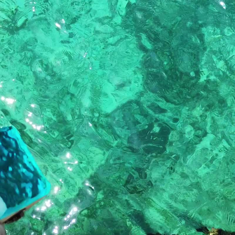 綠島手作/樹脂海浪海洋原木戒指盒飾品盒/收納盒木頭置物盒木製盒 - 擺飾/家飾品 - 樹脂 藍色