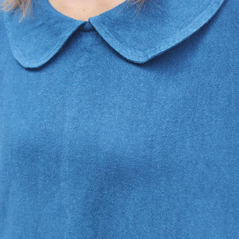 Charvi Mini Dress 3 Tone - 無袖彼得潘領泰國棉連身裙 - 洋裝/連身裙 - 棉．麻 