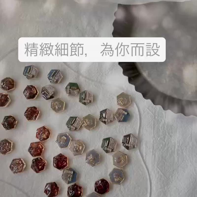 優雅幾何 - 耳環/耳夾/耳骨夾 - 樹脂 