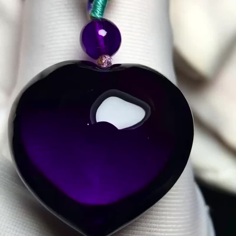 烏拉圭紫水晶 紫氣東來 晶體干淨純潔 愛心飽滿 - 吊飾/掛飾 - 玉石 