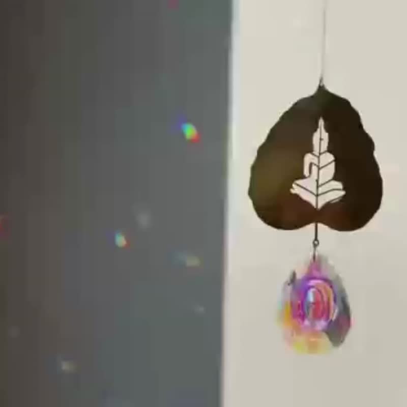 Suncatcher, Crystal suncatcher, Crystal Rainbow maker, gemstone suncatcher - ของวางตกแต่ง - ทองแดงทองเหลือง สีทอง