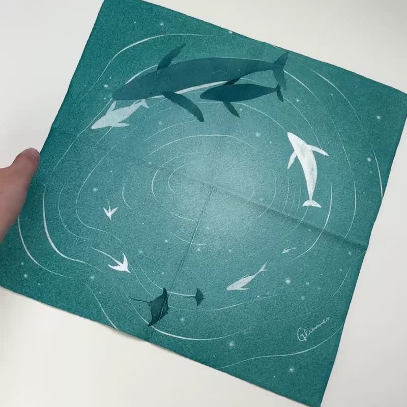 | 微光Ocean | 小方巾_海洋系列 - 手帕 - 棉．麻 多色