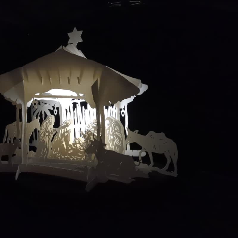 馬廄的聖嬰 - 木工/竹藝/紙雕 - 紙 白色