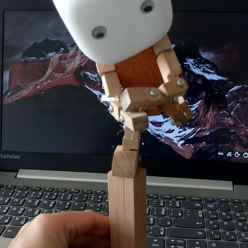 平衡玩具 - 人形・フィギュア - 木製 ブラウン