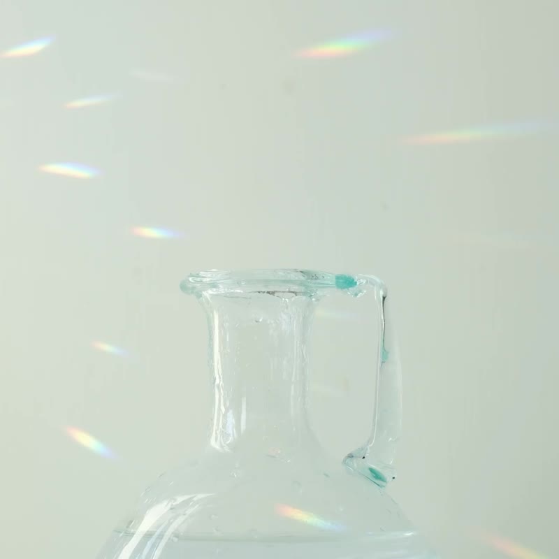 法國La Soufflerie玻璃瓶/玻璃/花瓶/花樽 - 花瓶/花器 - 玻璃 藍色
