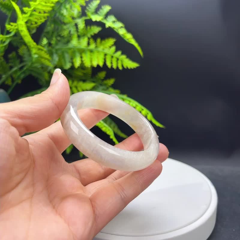 日月同輝手鐲 57MM 藍光星光貓眼 月光石共生太陽石手環 優雅氣質 - 手鍊/手環 - 水晶 