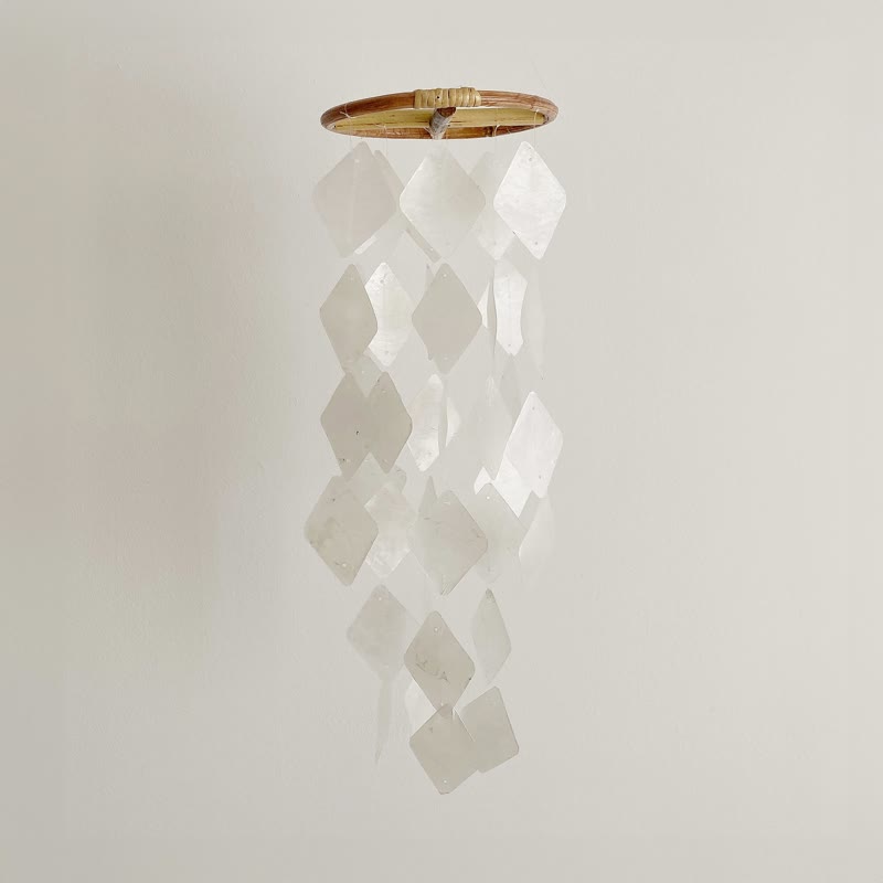 DIY-KIT | Finnish Bakery_rhombus_Natural | Shell Wind Chime Mobile | #0-406 - Other - Shell White