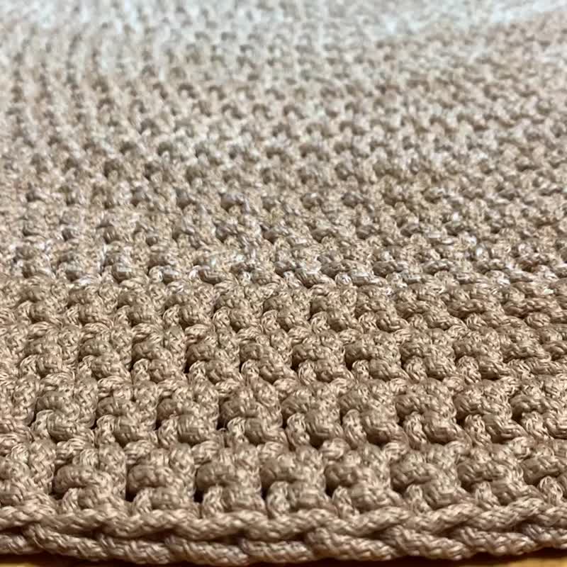 グラデーションのかぎ針編みのラウンドラグ 滑らかな色の変化 - 絨毯・カーペット - ポリエステル 