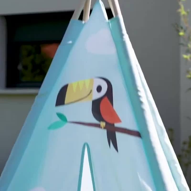 [Janod, France] Rainforest Adventure-Children’s Tent - Kids' Furniture - Wood 