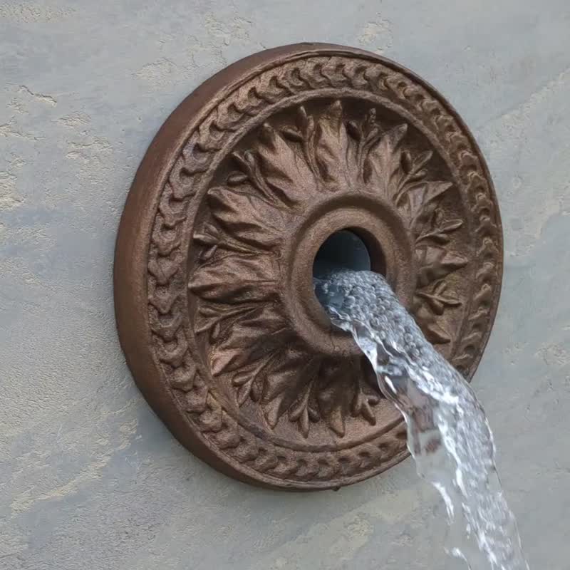 Water spout rosette for pool design Wall fountain - 壁貼/牆壁裝飾 - 其他金屬 