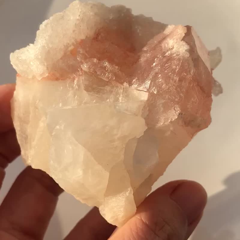 Rare powder calcite crystal imprint floating life Nirvana natural raw stone crystal raw crystal - Items for Display - Crystal Pink