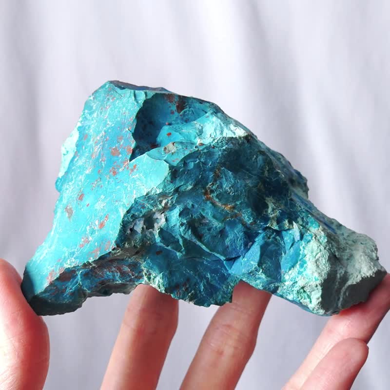 Rare Taiwan Sapphire, Jade, Silicon Peacock Wave Pattern Original Mineral Microcrystal Cave Lucky Collection Ornaments - ของวางตกแต่ง - เครื่องเพชรพลอย สีน้ำเงิน