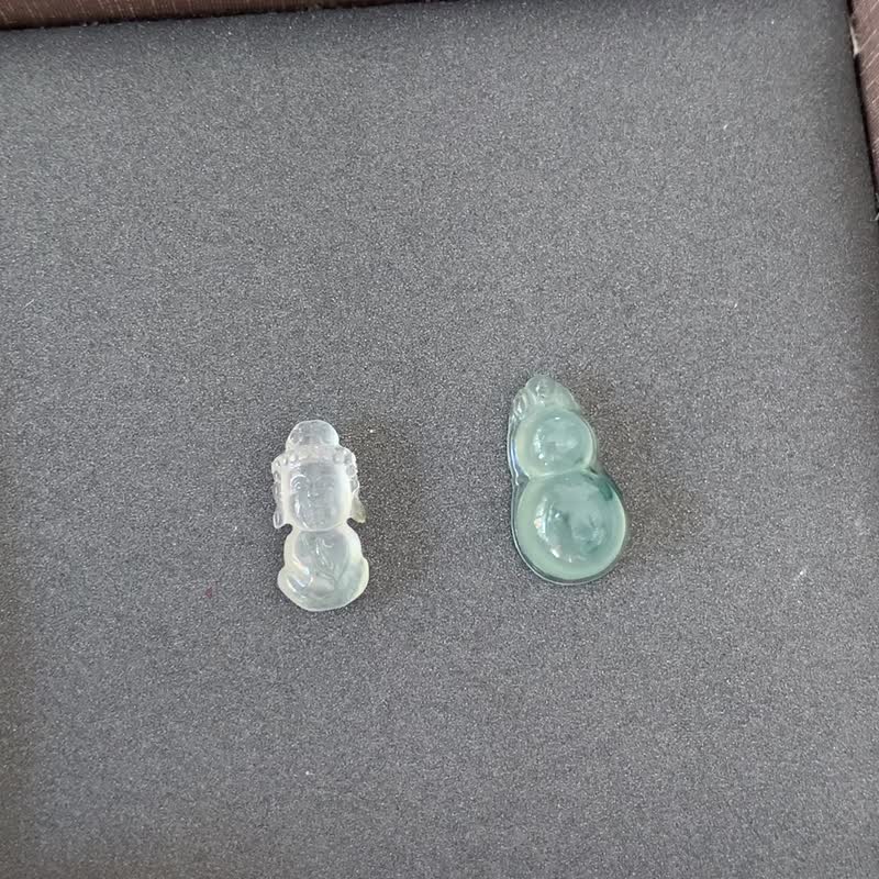 Boutique • Ice jade carving/Baby Buddha/Flower gourd - อื่นๆ - หยก สีเขียว