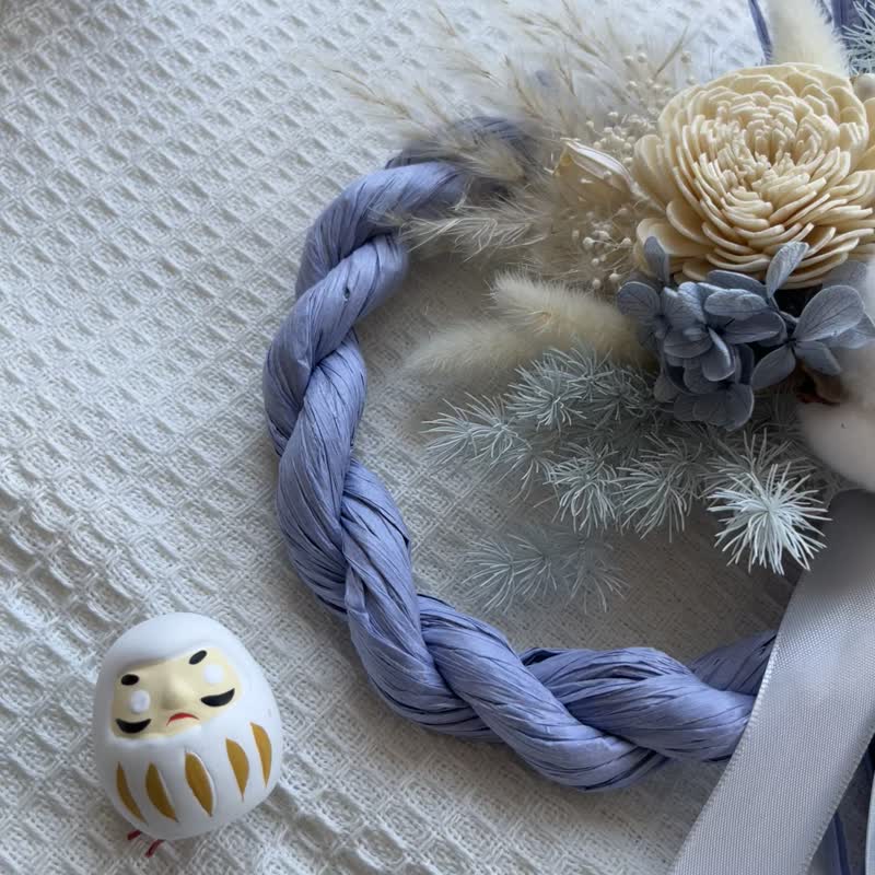 新春開運 多功能注連繩 日式注連繩 永生花 新年花禮 附提袋 - 乾燥花/永生花 - 植物．花 