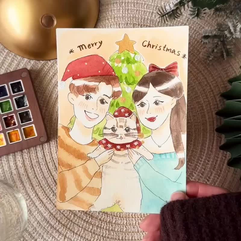 耶誕訂製畫 | 交換禮物 耶誕禮物 客製化禮物 - 似顏繪/客製畫 - 紙 