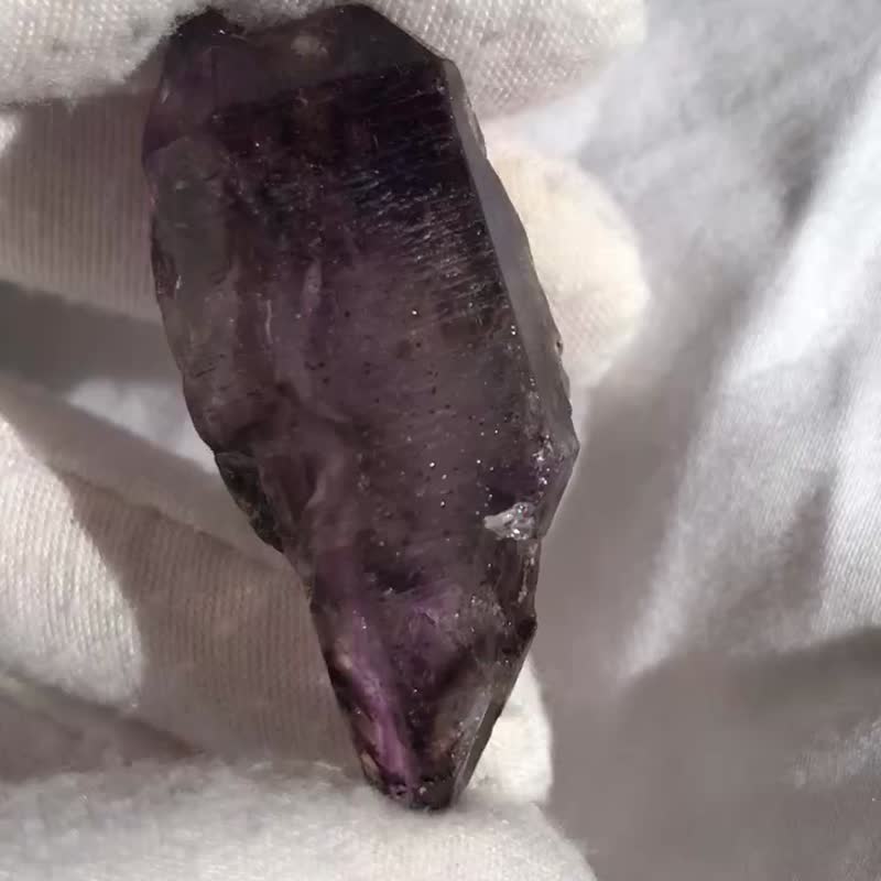 超七水晶 水膽 雙尖 紫晶 草苺晶 紫水晶原石 城堡 骨幹水晶 印記 - 擺飾/家飾品 - 水晶 紫色