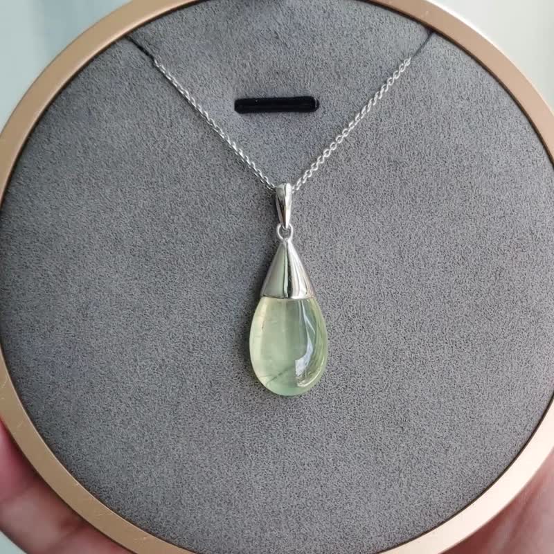 Spring Dawn | Stone/ Water Drop Necklace / One Piece | Natural Gemstone Necklace - Necklaces - Gemstone Green