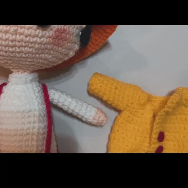 Chibi Maruko-chan charm/birthday gift/crochet doll - Charms - Cotton & Hemp 