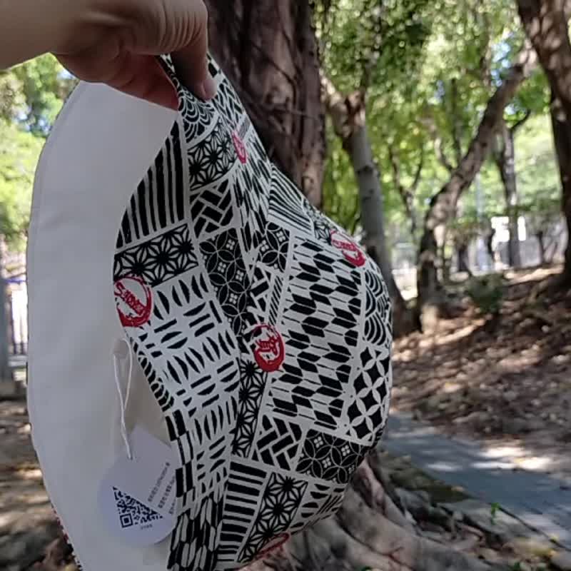 手作漫漫  遮陽帽  日式和風綠色紋樣 - 帽子 - 棉．麻 綠色