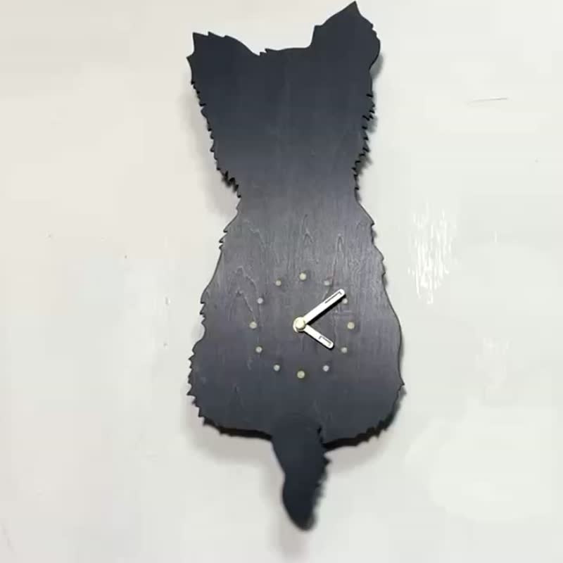 Handmade wooden creative clock I rock the most - Yorkshire - Clocks - Wood Black