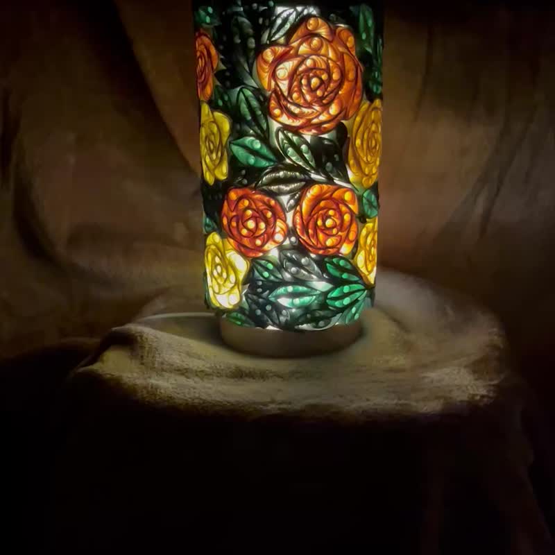 黃玫瑰之夜/立燈/Led燈座/Usb插頭 - 燈具/燈飾 - 紙 