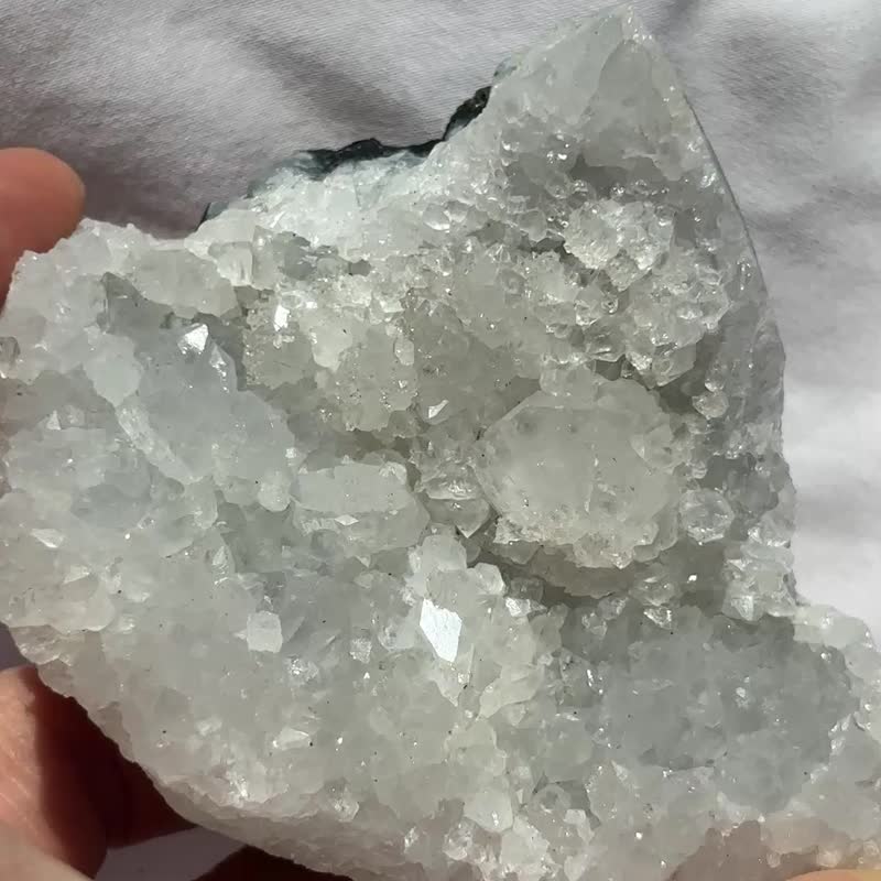 鑽石魚眼石 水晶礦標 水晶簇 天然水晶 擺設 水晶原礦 原石 cryst - 擺飾/家飾品 - 水晶 透明