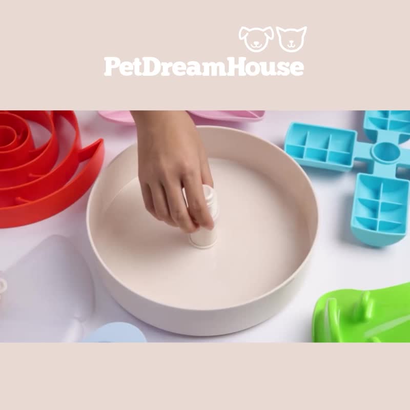 【貓狗用品】PetDreamHouse 旋轉益智慢食碗 九重葛 - 寵物碗/碗架/自動餵食器 - 其他材質 