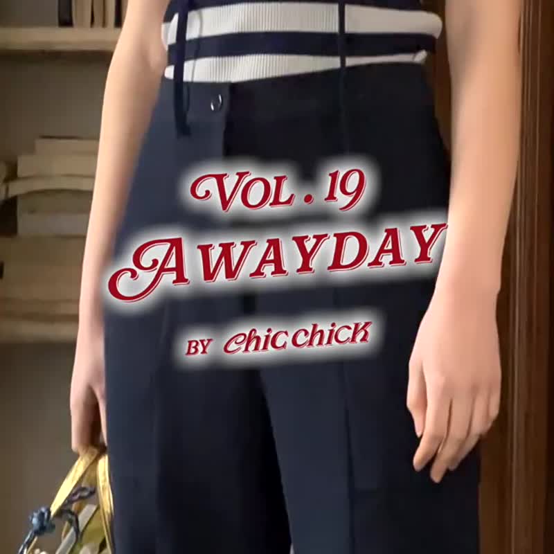 Navy Blue Royal Blue Designer Workwear Pocket Trousers Loose Straight Fit Casual Anti-Wrinkle Suit Pants - กางเกงขายาว - ไฟเบอร์อื่นๆ สีน้ำเงิน