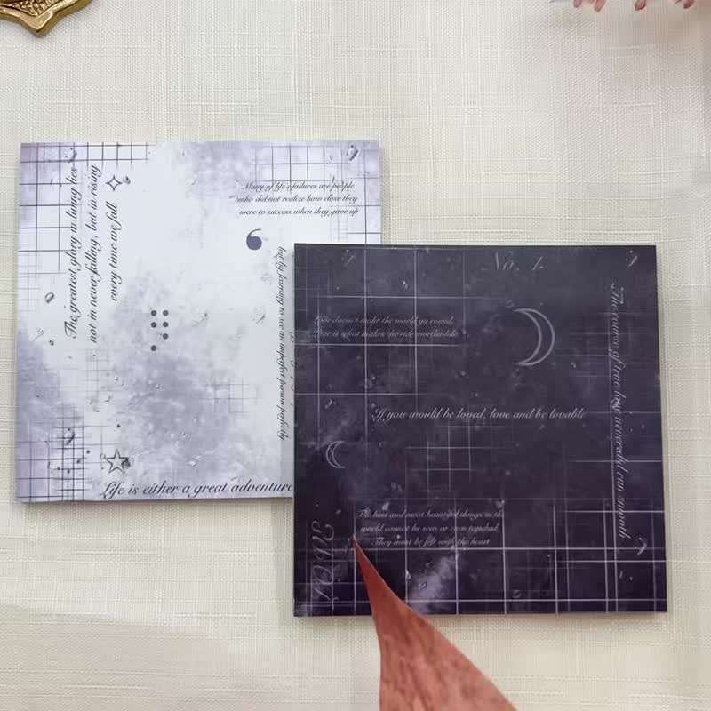 Sensiary-Misty grid pattern monotone memo pad - 便條紙/便利貼 - 紙 