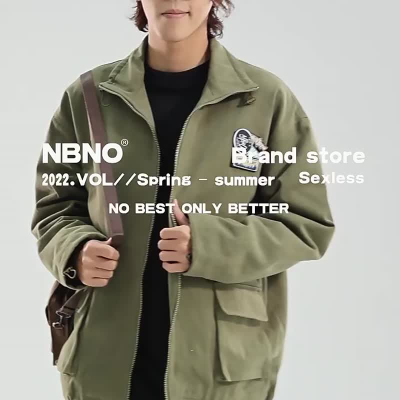 秋冬男女工裝口袋日系外套 厚款情侶夾克 - 男夾克/外套 - 棉．麻 