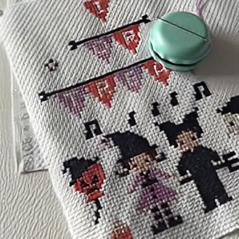 クロスステッチDL図案　可愛いハロウィンパーティ　デジタルチャート　刺繍図案 - 其他數位商品 - 其他材質 