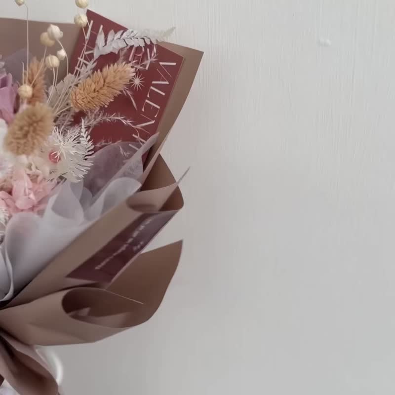 【永生玫瑰花花束】• 情人節/永生玫瑰花/永生玫瑰花花束/玫瑰花 - 乾燥花/永生花 - 植物．花 粉紅色