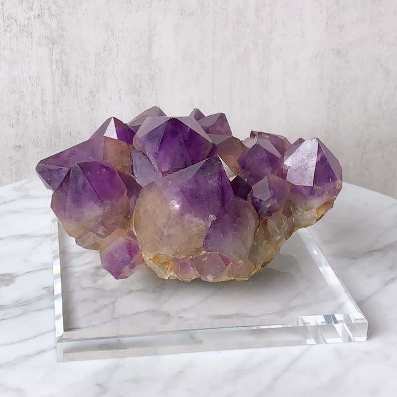 剛果紫水晶簇 // 大晶牙 // 智慧 創意 鎮宅化煞 // 贈底座 - 擺飾/家飾品 - 水晶 紫色