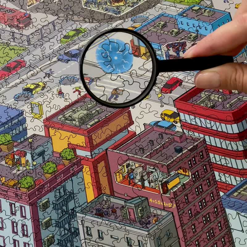 Quatro City, Puzzle Quest, Jigsaw Puzzle, Interactive Storyt - 拼圖 - 木頭 多色