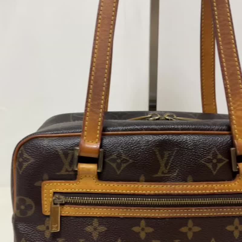 本物 Louis Vuitton ルイヴィトン シテMM モノグラム ショルダーバッグ PVC レザー ブラウン M51182 ベタなし 中古 - 側背包/斜背包 - 其他材質 咖啡色