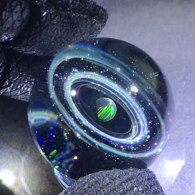 32mm 宇宙玻璃球擺設 no.M143 - 擺飾/家飾品 - 玻璃 藍色