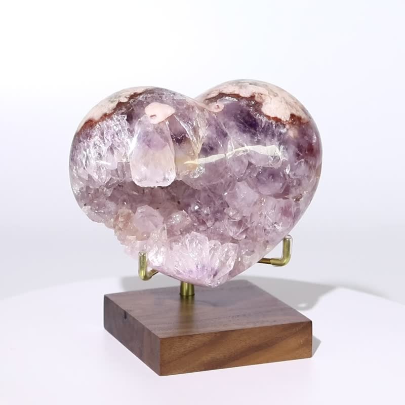 莫蘭迪瑪瑙愛心 610508 - 擺飾/家飾品 - 水晶 粉紅色