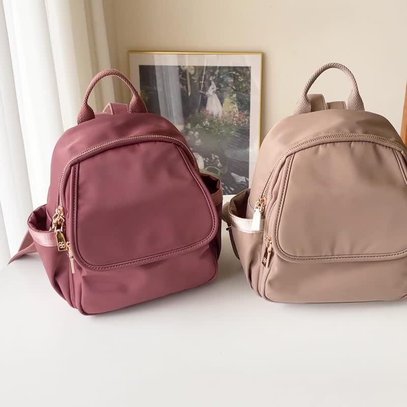 CHENSON Daily 7-pocket thick-soled mini backpack black (CG15192-3) - Backpacks - Nylon Black