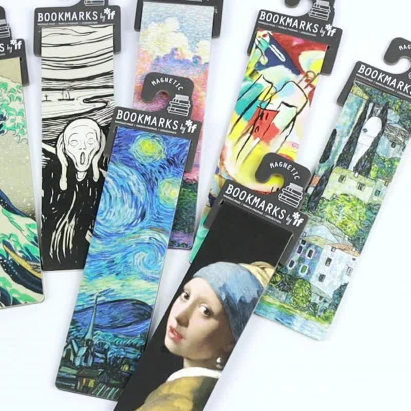 British imported magnetic bookmark Van Gogh Starry Sky Scream World Famous Painting Series Reading Stationery - Bookmarks - Paper 