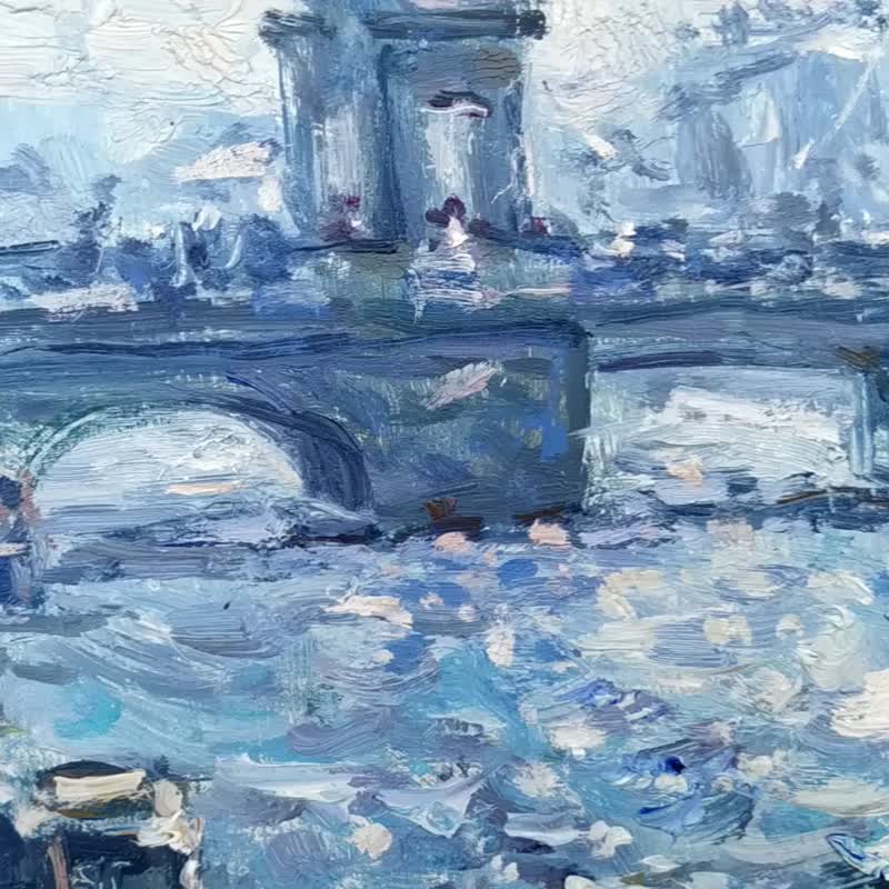 圣彼得堡绘画 城市景观 Petersburg Painting Bridge Original Art Cityscape Art 油畫原作 Urban - 海報/掛畫/掛布 - 其他材質 多色