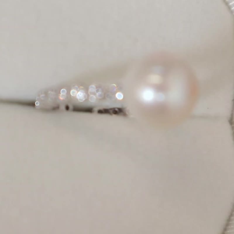 925 sterling silver natural freshwater pearl ring - no limit on life size - แหวนทั่วไป - ไข่มุก ขาว