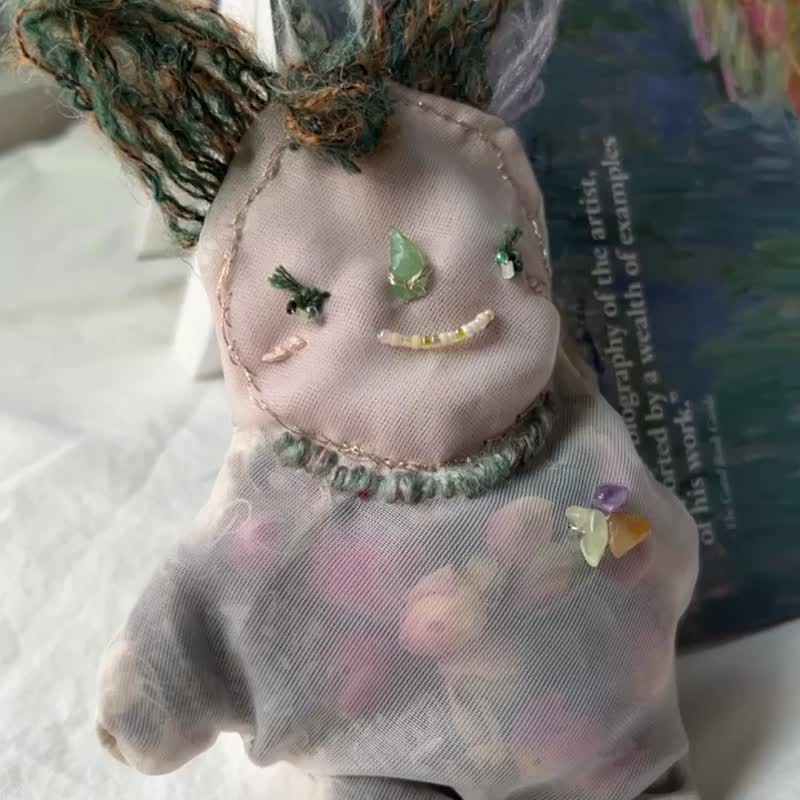 Personalized Birthday Crystal Sachet Doll : GREENY ELF / Handmade Craft - Stuffed Dolls & Figurines - Plants & Flowers 