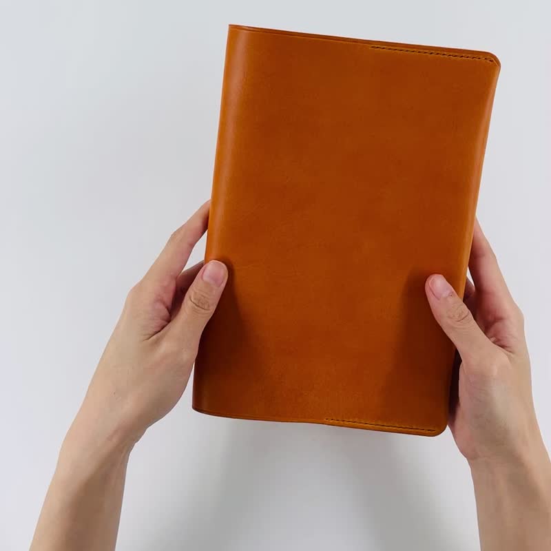 Genuine leather A5 notebook cover丨Customization丨Vegetable tanned cowhide丨Genuine leather book cover丨Baby manual cover - ปกหนังสือ - หนังแท้ 
