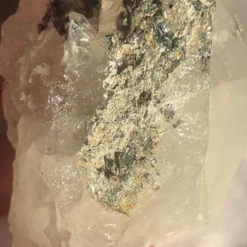 巴基斯坦 喜馬拉雅 銀雲姆 綠幽靈 電路板 城堡型水晶 白水晶簇 - 擺飾/家飾品 - 水晶 透明
