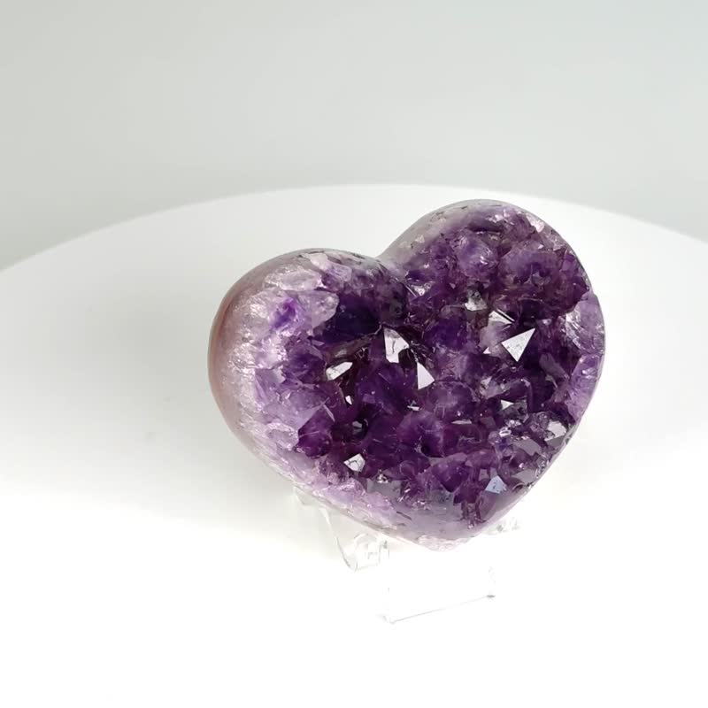 ESP 烏拉圭紫晶愛心 2510157  開運小物紫水晶 小資族輕鬆入 - 擺飾/家飾品 - 水晶 紫色