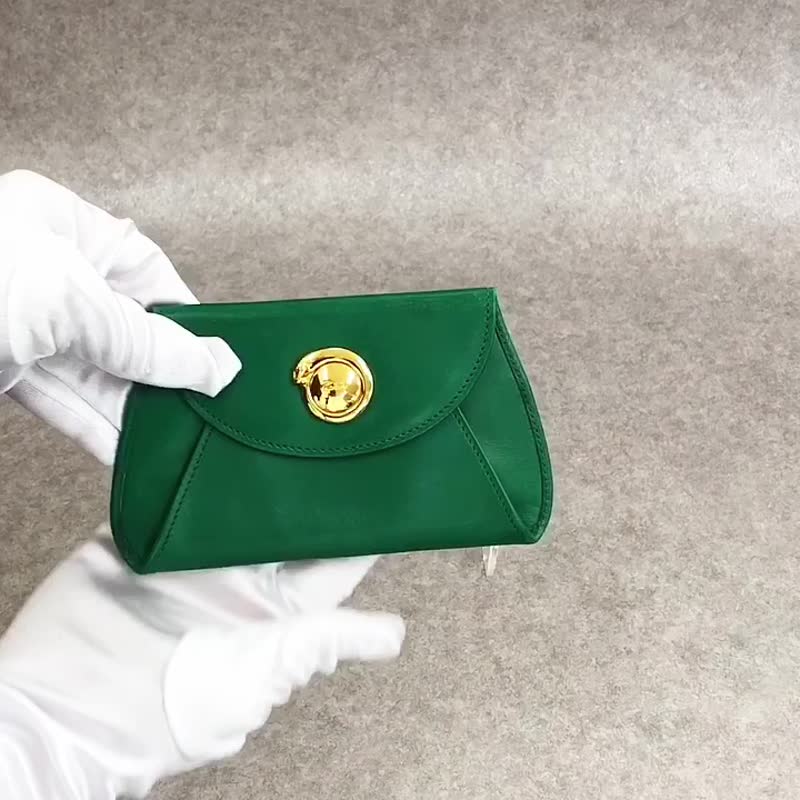 【 日本直送　名牌中古包 】Cartier カルティエ コインケース ブラック レザー パンテール vintage ヴィンテージ オールド 5rmdfx - 零錢包/小錢包 - 真皮 綠色