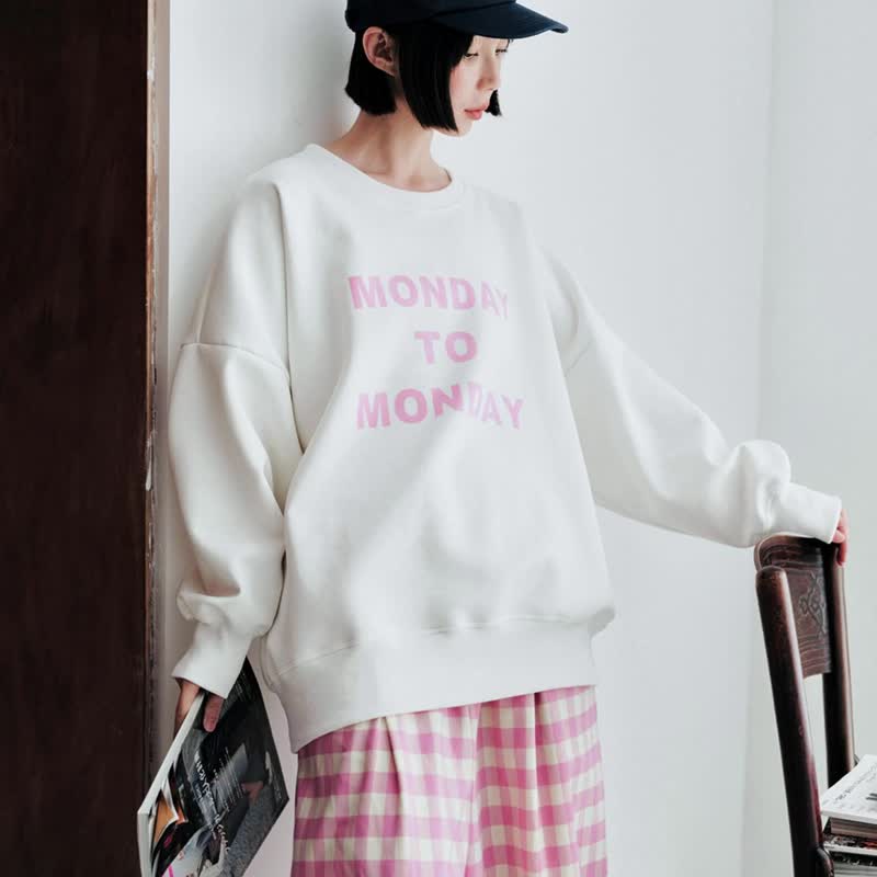 White American and Australian cotton printed long-sleeved pullover top - เสื้อผู้หญิง - ผ้าฝ้าย/ผ้าลินิน ขาว