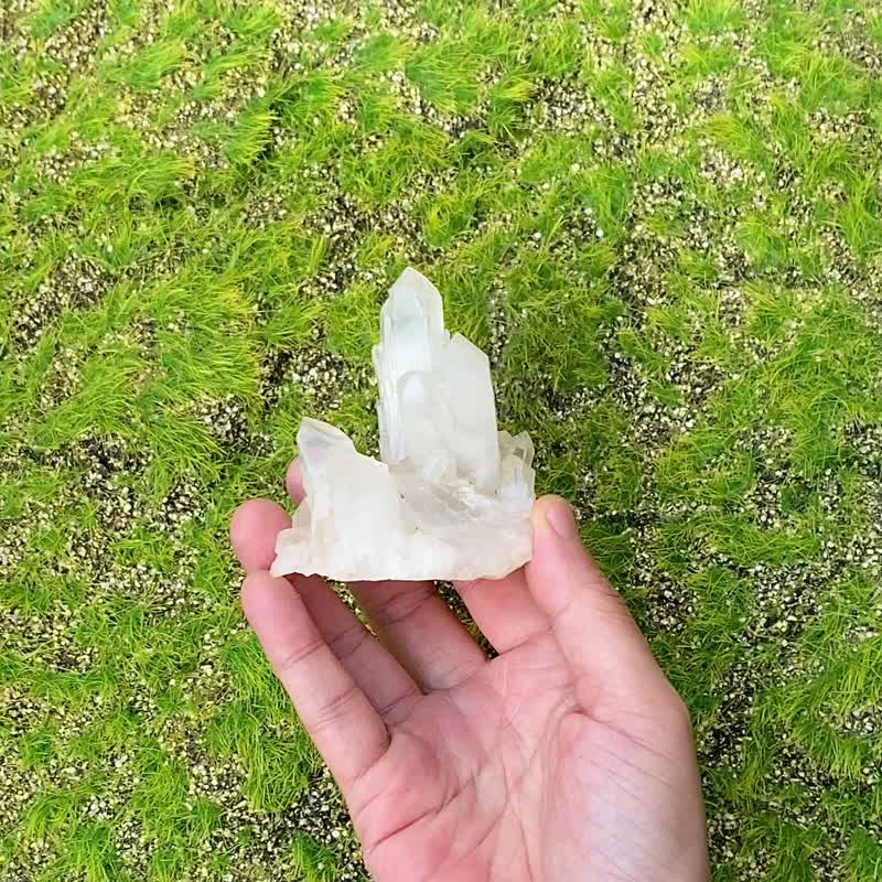 側芽雙生白水晶簇 | 天然原礦| 療癒 開運 消磁手鍊 | 快速出貨 - 擺飾/家飾品 - 水晶 白色